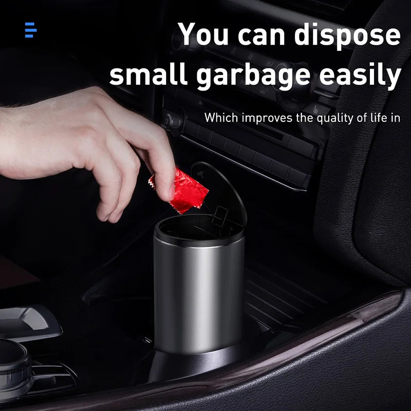 Trash Bin Alloy Garbage Can For Car - CrazyGiz Shop