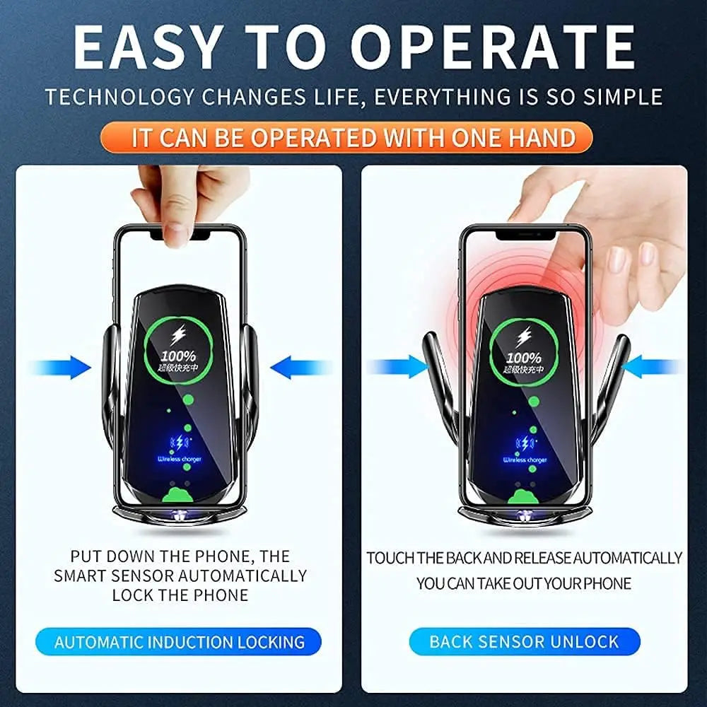 Smart Sensor Car Phone Wireless Charger - CrazyGiz Shop