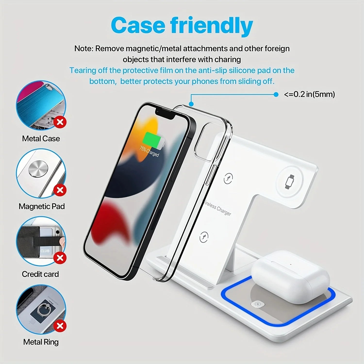 3 in 1 Wireless Charger Induction Stand For iPhone - CrazyGiz Shop