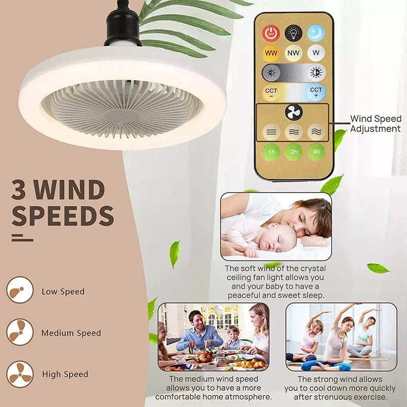 Smart 3-in-1 Ceiling Fan with Remote Control - CrazyGiz Shop